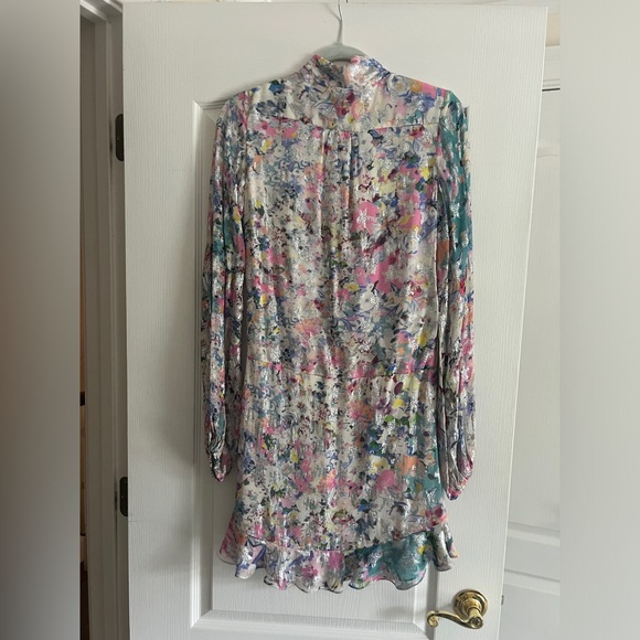 ROCCO SAND Floral Print Wrap Minidress XS NWOT - Picture 3 of 6